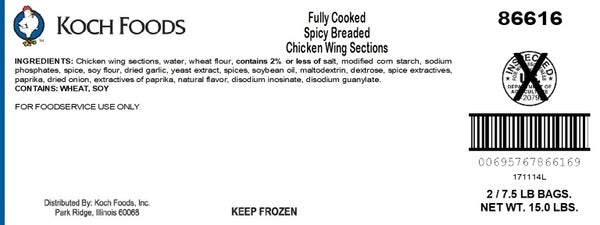 5 LB-PACK OF CHICKEN WING BRD SPCY FC 1&2