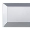 12-PACK OF Plate Dessert 5.5" x 8.5" Silver Rect