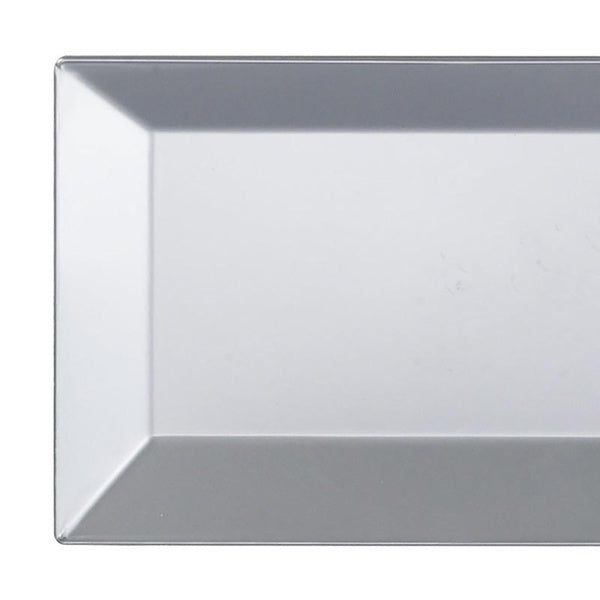 12-PACK OF Plate Dessert 5.5" x 8.5" Silver Rect
