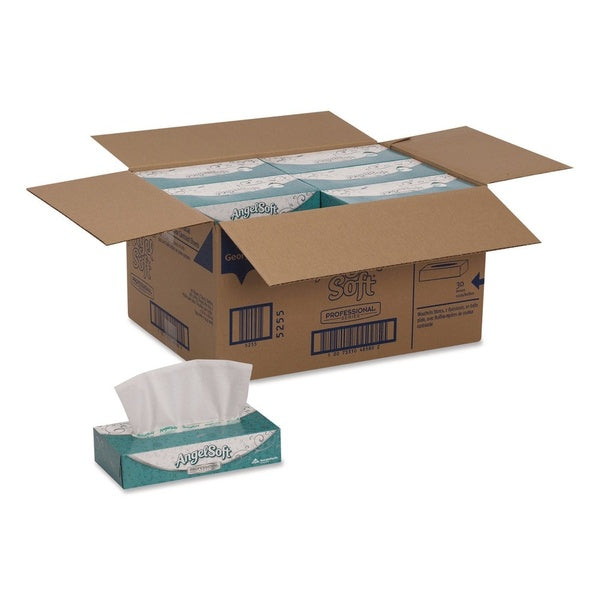 30-PACK OF Georgia Pacific Professional 48580 Premium 2-Ply Facial Tissues - 100 Sheets per Box, 30 Boxes per Carton - Soft and Durable