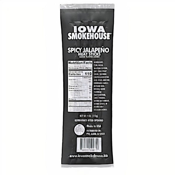 48-PACK OF Meat Sticks Spicy 4 oz, Iowa Smokehouse