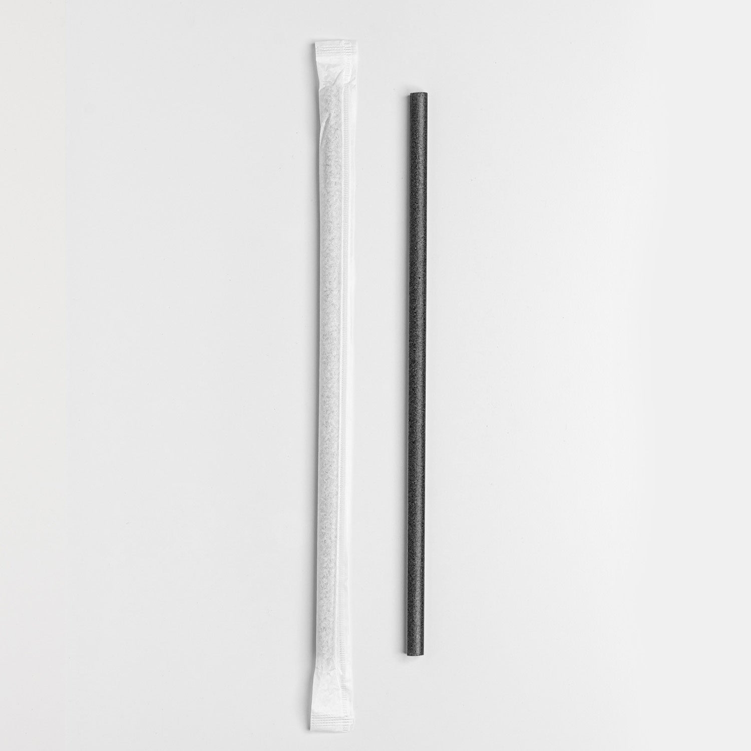 2500-PACK OF Straw Jumbo Wrapped Black Vegetable Fiber Agave Biodegradable Marine Biodegradable