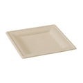 1-PACK OF PLATE BROWN SQR SUGARCNE 7.8IN
