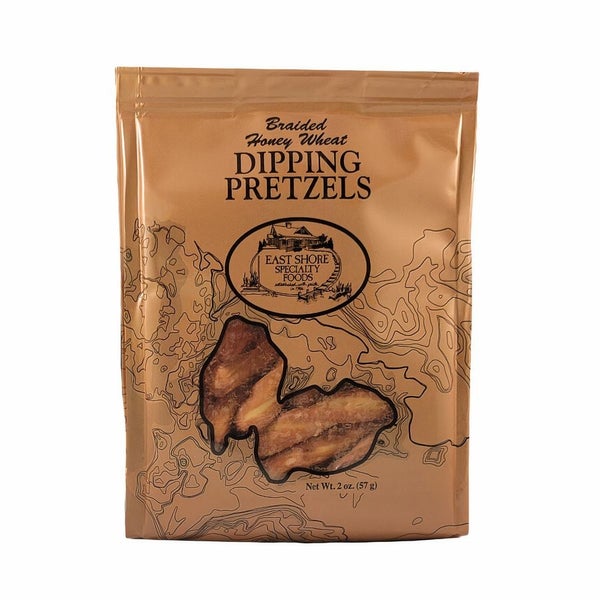 36-PACK OF Pretzels Braided Honey Wheat Dipping Pretzels, East Shore Specialty