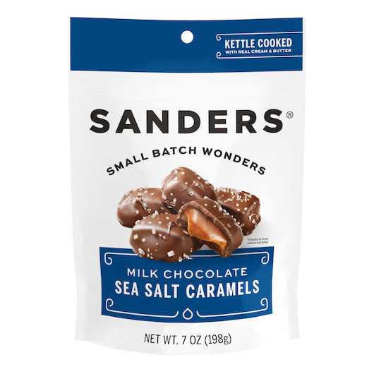 6-PACK OF Milk Chocolate Sea Salt Caramel Sander'S Candy, 6 - 7 Oz
