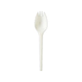 750-PACK OF SPORK Disp Karat Earth Medium-Heavy Weight CPLA Compostable Spork Wrapped, White - 750 pcs