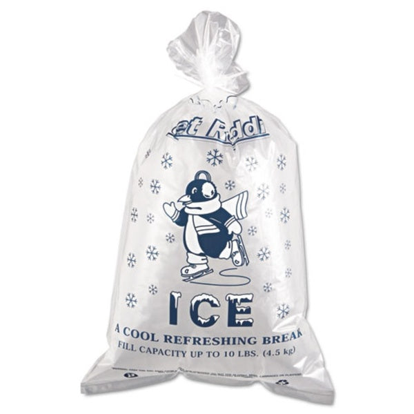 1000-PACK OF Container Bag Inteplast Group Clear Ice Bags - 1.5 mil Heavy-Duty 12" x 21" for Maximum Loading - 1000 Count with Twist Ties
