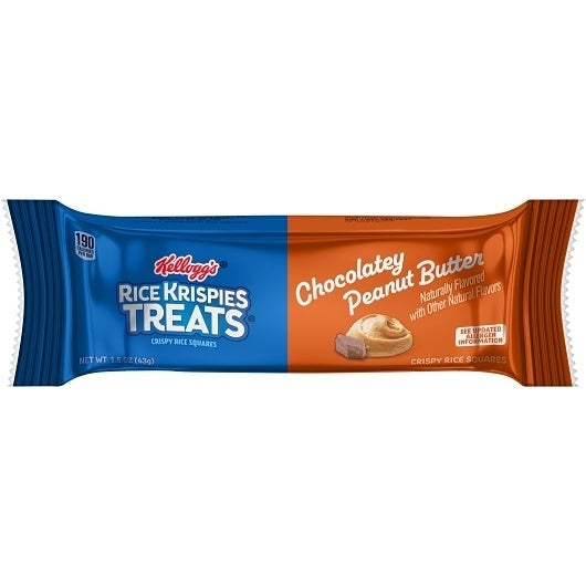 96-PACK OF Rice Krispies Treats Squares Chocolatey Peanut Butter Kellogg'S, 8 - 12 - 1.5 Oz
