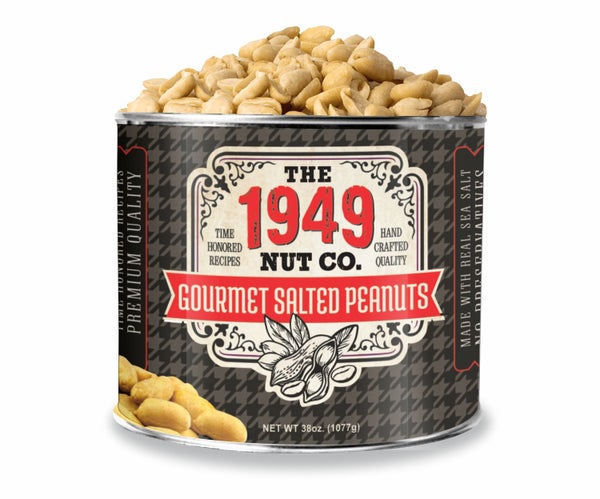 6-PACK OF Peanut Roasted Gourmet Salted Lg, 1949 Nut Company