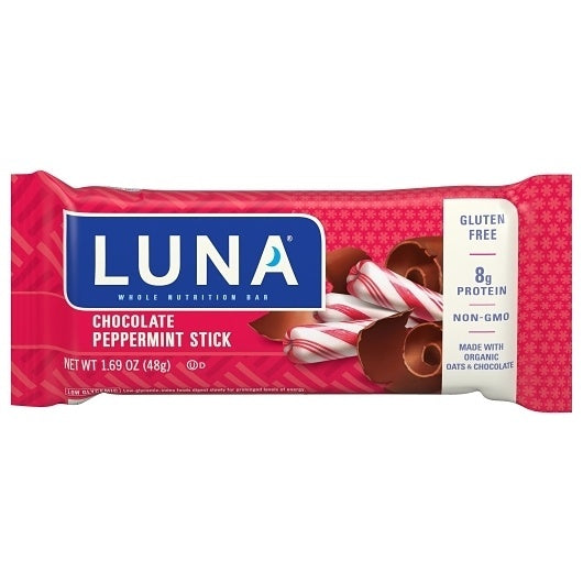 6-PACK OF Stacked Bar Chocolate Peppermint Stick Luna, 6 - 10.2 Oz