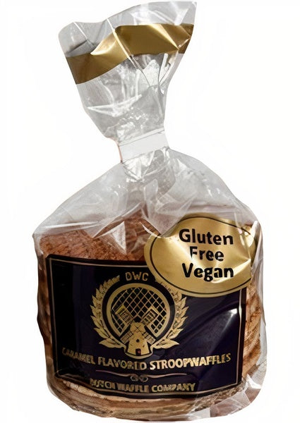 12-PACK OF Cookie Stroopwafel Caramel Gluten Free Vegan, Dutch Waffle Company