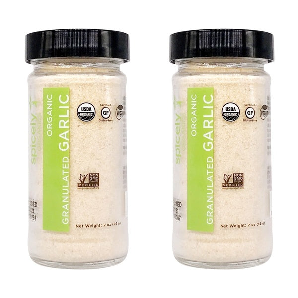 2-PACK OF Spice Garlic Granules Organic Spicely Organic 21 oz