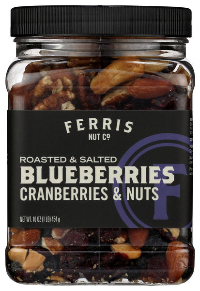 12-PACK OF SNACK MIX BLUEBERRIES CRANBERRIES & NUTS 16 OUNCE - CASE OF 12