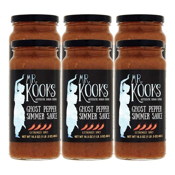 6-PACK OF Sauce Curry Ghost Pepper Mr Kook 16.5 oz