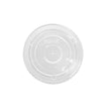 1000-PACK OF Cup/Lid Karat C-KC626TS 98mm PET Plastic Flat Lids for 98mm cups with hole - 1,000 pcs