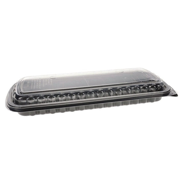 80-PACK OF Container Food Pactiv Corp. MealMaster 16.6" x 7.3" x 2.3" Rib Container with OPS Lid - 80 Pack