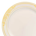 12-PACK OF Plate Appetizer 7.5" Ivory Gold