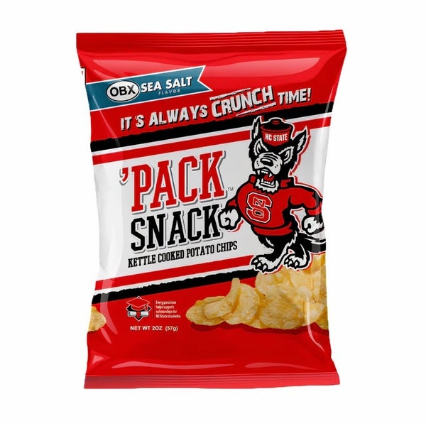20-PACK OF Snack Chips OBX Salt Kettle Cooked NC State Snack Pack 2OZ, 1 in 6 Snacks