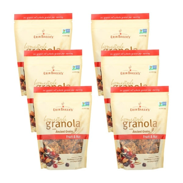 6-PACK OF Cereal Granola Fruit And Nut Erin Bakers 12 oz