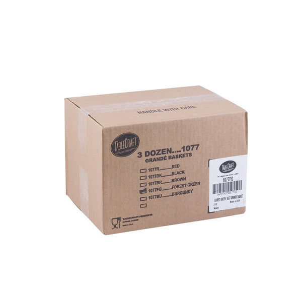7.5X11-PACK OF BASKET PLAS GRANDE FORESTGREEN