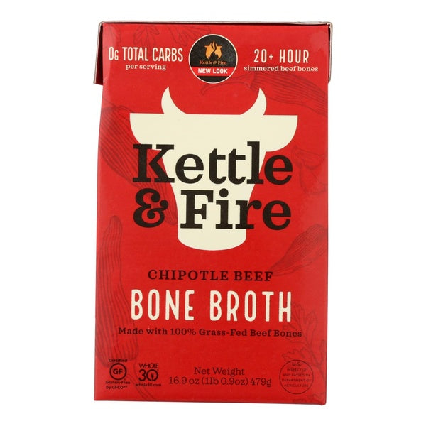6-PACK OF Broth Beef Chipotle Kettle And Fire 16.9 oz