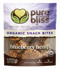 6-PACK OF Organic Snack Bites Blueberry Hemp Almond Butter, Pure Bliss Organics