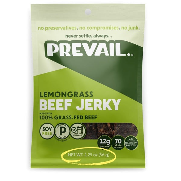 12-PACK OF Prevail Jerky Lemongrass Beef SS 12 pk