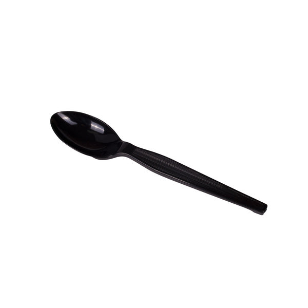 1000-PACK OF Teaspoon Plastic Karat 1,000 ct PS Plastic Medium-Heavy Weight Tea Spoons Bulk Box, Black