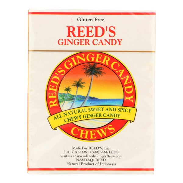20-PACK OF Candy Ginger Rolls Reed's (Ginger Drink) 2 oz