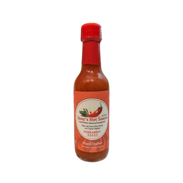 12-PACK OF Sauce Hot Asian Garlic Handcrafted 5oz 12 Bottle Box Tony's Hot Sauce