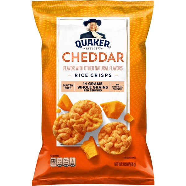 8-PACK OF SNACK RICE CRISPS CHEDDAR