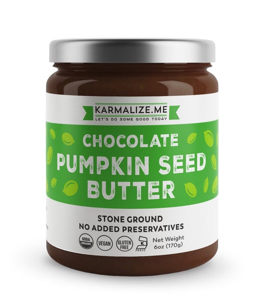 6-PACK OF Organic Pumpkin Seed Butter Chocolate, Karmalize