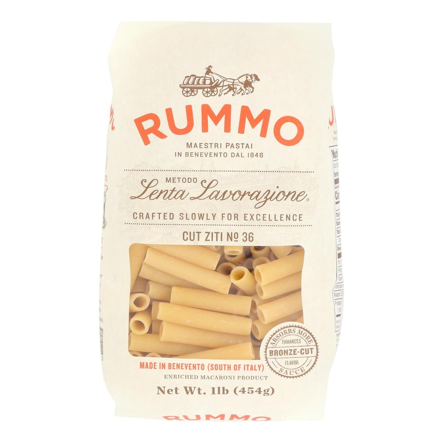 12-PACK OF PASTA ZITI BRONZE-CUT