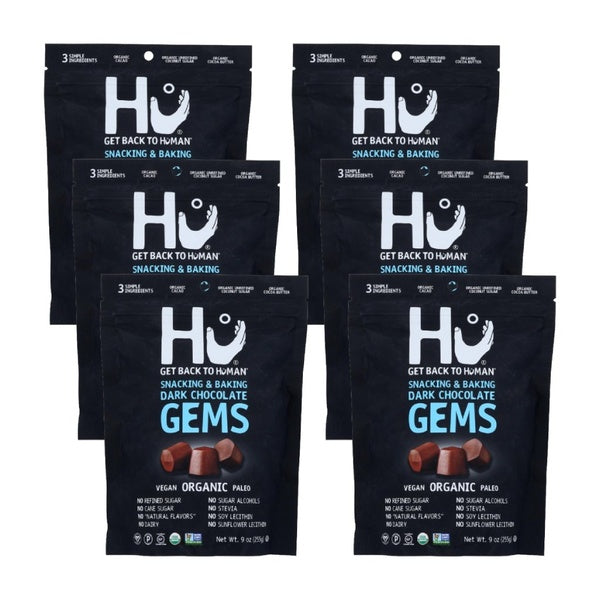 6-PACK OF Chocolate Bar Organic Dark Chocolate Hu Products Snacks 9 oz