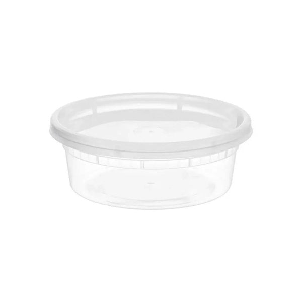 240-PACK OF Tripack Deli Pro 8 oz. Round Microwavable Food Storage Deli Container With Lid Combo Pack