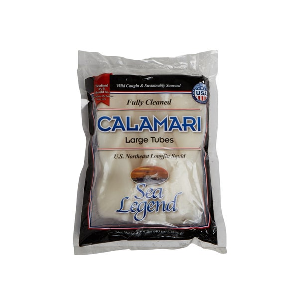 2.5 LB-PACK OF CALAMARI TUBE TRM 5-8IN USA
