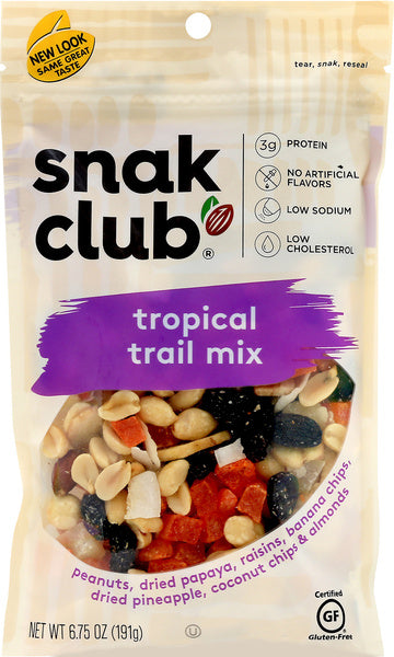 6-PACK OF SNACK MIX TROPICAL TRAIL MIX 6.75 OUNCE - CASE OF 6