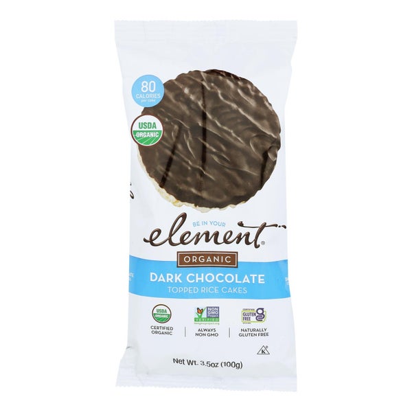 6-PACK OF Rice Cake Dark Chocolate Element 3.5 oz