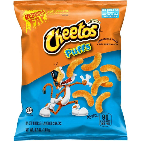 72-PACK OF SNACK CHEESE PUFF RFAT WHL GRN