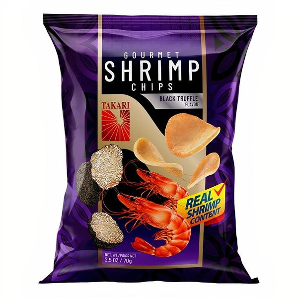 10-PACK OF Cracker Black Truffle Shrimp Crackers, Takari International