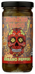 6-PACK OF PEPPER SERRANO SPICY 8 FLUID OUNCE - CASE OF 6