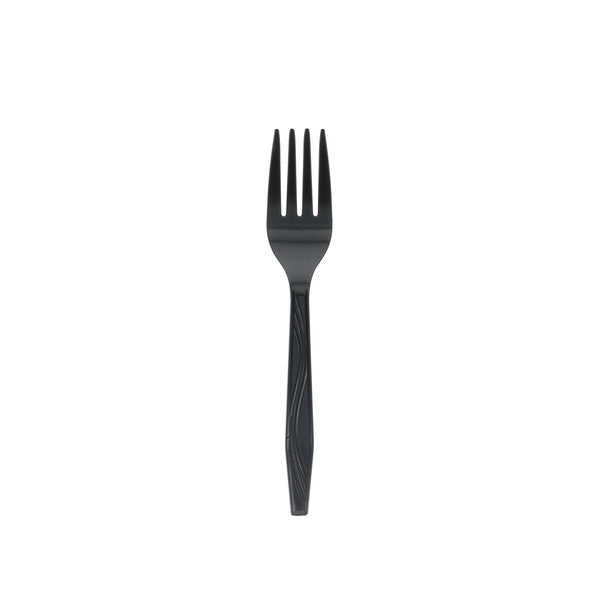 1-PACK OF FORK PLAS BLK MEDHVY MDLNGTH
