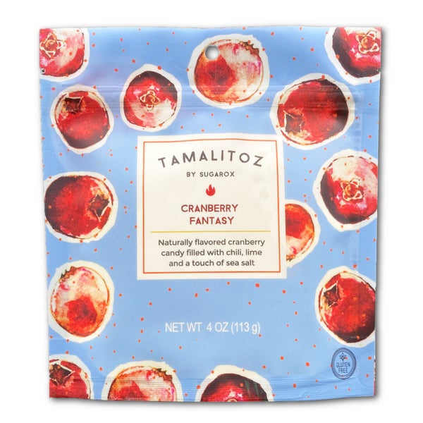 12-PACK OF Candy Hard, Cranberry Fantasy Tamalitoz, Sugarox Candy Studio