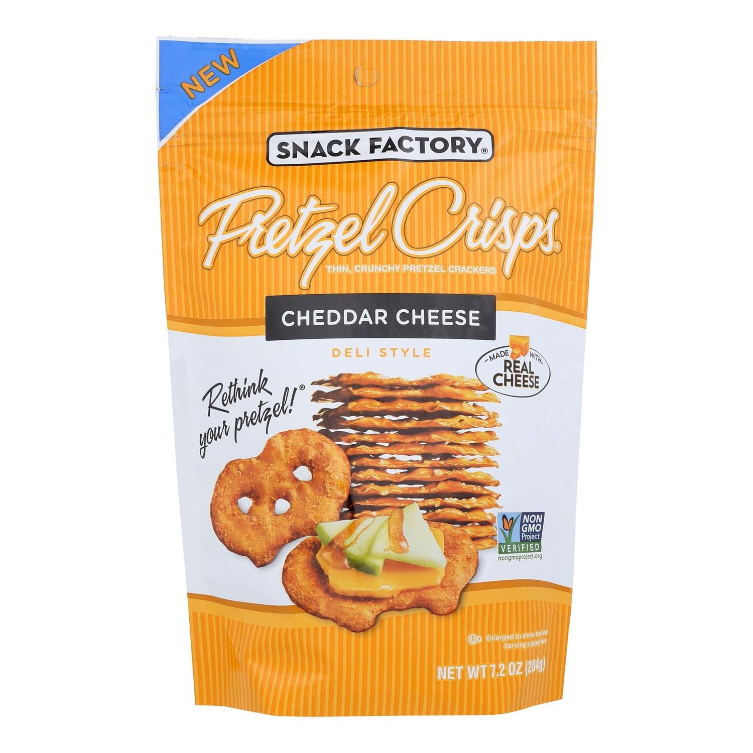 12-PACK OF SNACK PRETZEL CHEDDAR CHEESE DELI STYLE