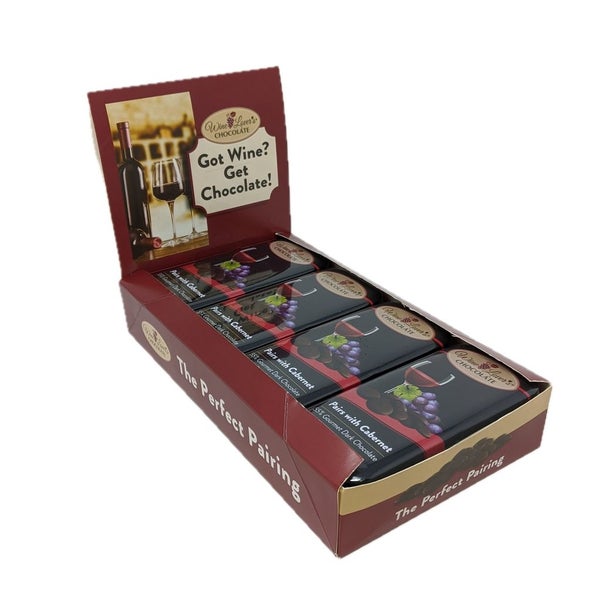 8-PACK OF Chocolate Wine Lover's 55% Pairs with Cabernet, San Francisco Chocolate Factory