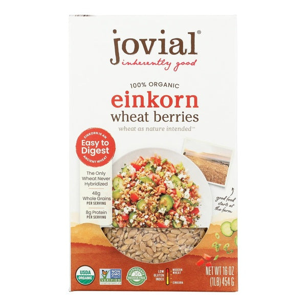 12-PACK OF Grain Wheat Berries Organic Einkorn Jovial 16 oz