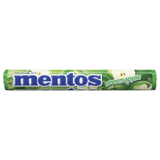 360-PACK OF Green Apple Roll, 1.32 Ounces Per Roll Mentos Candy, 24 - 15 - 1.32 Oz