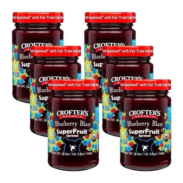 6-PACK OF Spread Blueberry Organic Crofters 16.5 oz