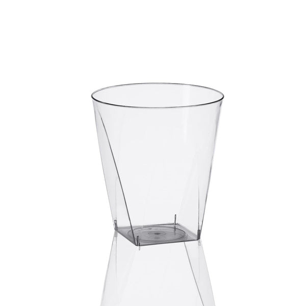 25-PACK OF Cup Plastic 2 oz Square Bottom