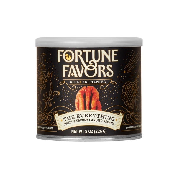 8-PACK OF Snack Nuts Candied Pecans The Everything 8 OZ, Fortune Favors